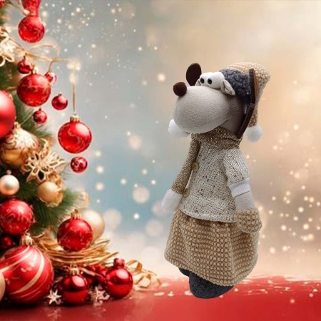 Олень декоративный новогодний 25х16х65см РД18492