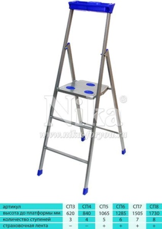 Стремянка 4 ступени (профиль 30*15) Ника
