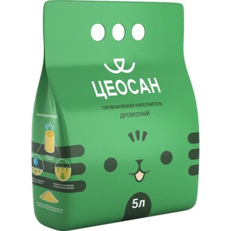 Наполнитель 4л, 3,34кг Цеосан впитывающий Т эконом древ