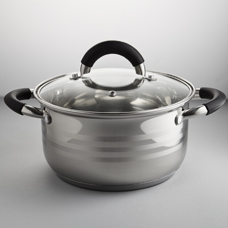 Кастрюля нержавеющая сталь  1,9л, крышка стекло