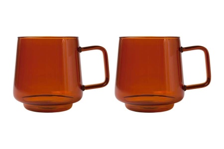 Набор: 2 кружки 0.4л янтарный "Blend Sala" в подарочной упаковке.