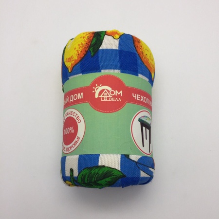 Чехол на табурет 40*40 ДомВелл рогожка/поролон Лимоны 4549/1