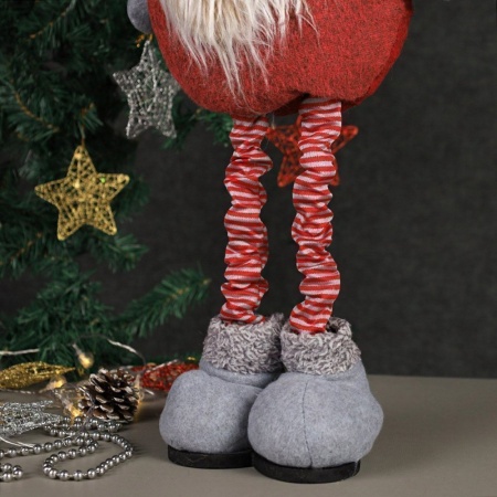 Гном декоративный новогодний  75 см, на телескопических ногах 