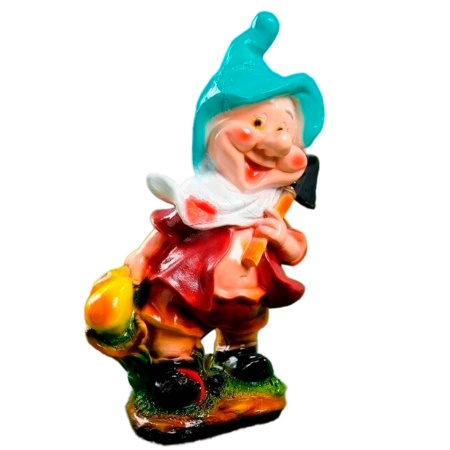 Фигурка садовая Гном с фруктами 22х41 см