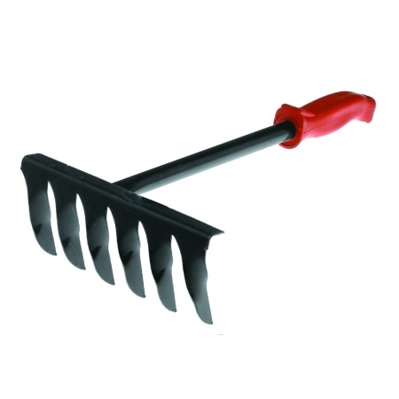 Грабли  6 зуб витые, "Профи" с мет. чер. и пласт. ручкой ГВ-6