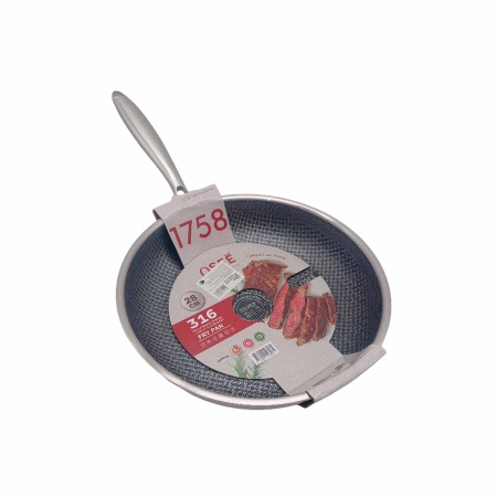 Сковорода 280мм нержавеющая сталь с антип. покрытием РД85677