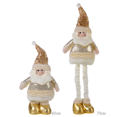 Дед мороз декоративный новогодний  70см, на телескопических ногах 