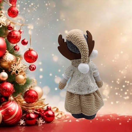 Олень декоративный новогодний 25х16х65см РД18492