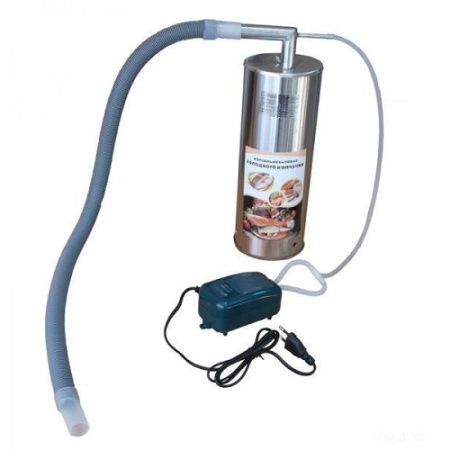 Коптильня холодного копчения "Дым Дымыч" нержавеющая сталь, модель 02 (дымогенератор), УЗБИ Челябинск