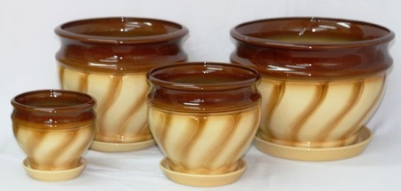 Горшки для цветов декоративные ЗЕМФИРА №4 (СОРТ 1)