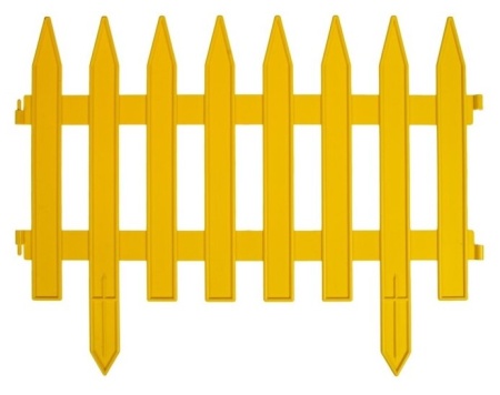 Забор декоративный № 1-желтый 35х300, 7 секций
