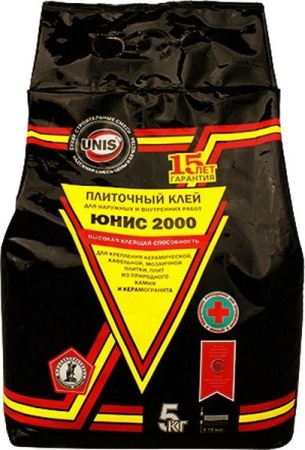 Смесь сухая клеевая   5кг "Юнис-2000" черный