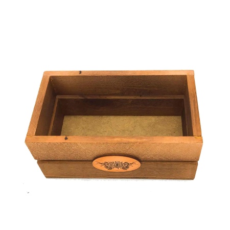 Ящик декоративный окрашенный с медальоном 20х12х9см ДомВуд Мокко Сосна С57/Д57