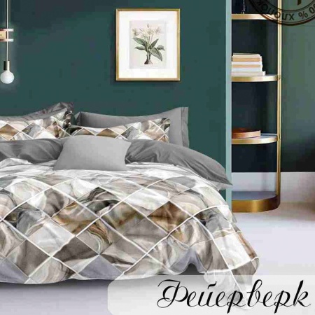 Комплект постельного белья 2,0 (70*70) ДомВелл Поплин Натурель 8015 Фейерверк