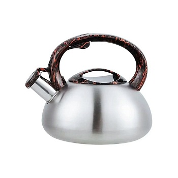 Чайник 2,5л, нержавеющая сталь со свистком,сатин WEBBER BE-0601