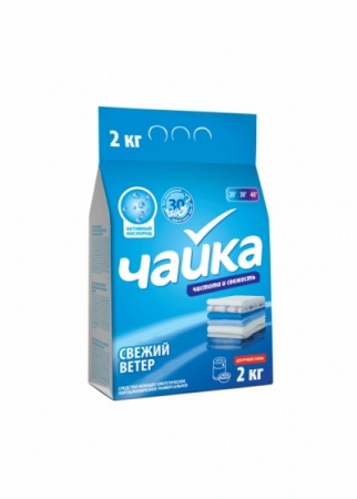 Стиральный порошок 2кг ЧАЙКА ручной Свежий Ветер