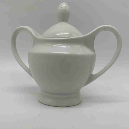 Сахарница 300мл с крышкой, белая, РД74886