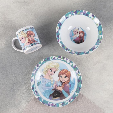 Набор 3 пр. Disney "Холодное сердце": кружка 240 мл, миска 18 см, тарелка 19 см 4756553