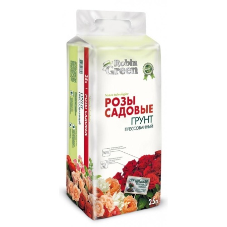 Грунт 25л для Роз садовых Робин Грин прессованный