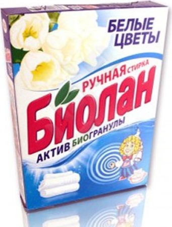 Стиральный порошок 350г БИОЛАН Белые цветы 