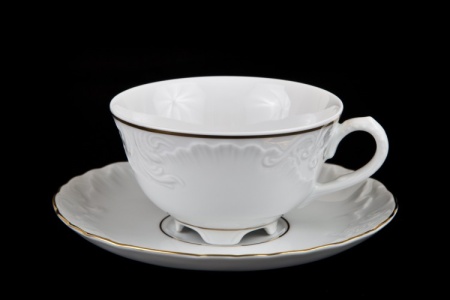Пара чайная 220мл к чайн. серв. 6 шт Rococo, декор "Отводка золото"