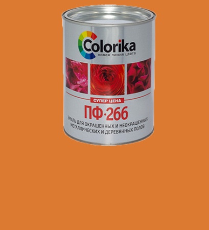 Эмаль ПФ-266 0,9кг золотисто-коричневая "Colorika"  