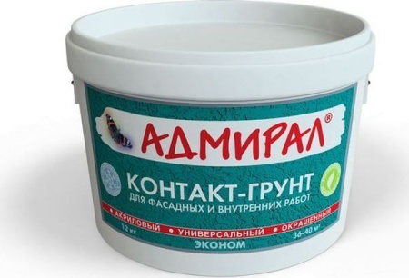Грунтовка акриловая 3кг Контакт-грунт  ЭКОНОМ (бетон)(Адмирал)