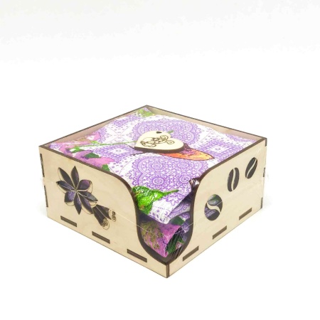 Набор "Старательной хозяйке" ДомВелл (Салфетница 128х132х65+Полотенце 36х60 2шт.)