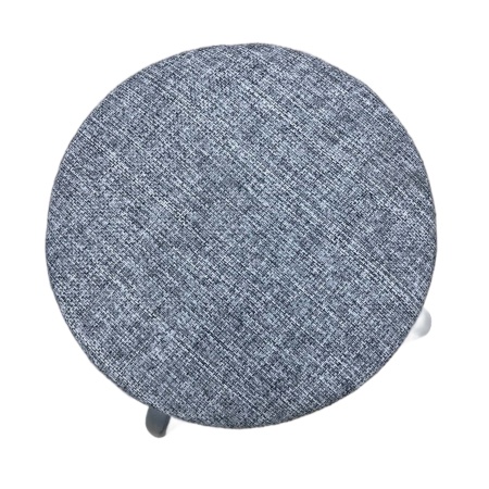 Табурет 18 круг рогожка серая на светлом муссе
