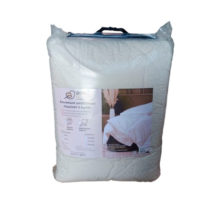 Одеяло 200х220 ДомВелл Овечий пласт (п/э 70, кант, пакет) Коллекция Золотое Руно