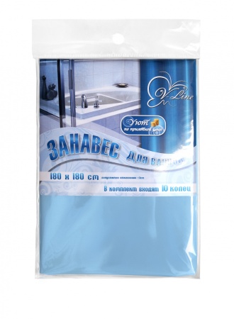 Занавес для ванной 180х180см Микс