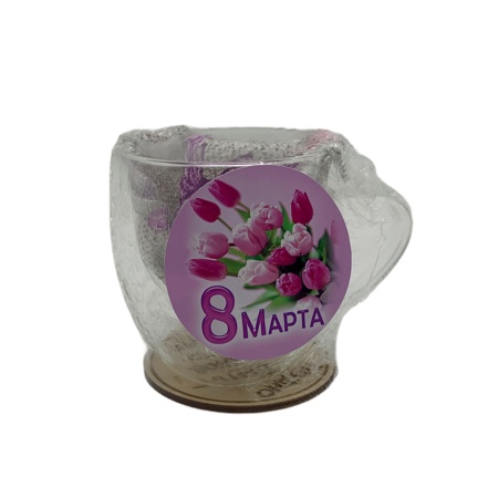 Набор ДомВелл 8 Марта (Кружка+Подставка+Салфетка 30*30 2шт)