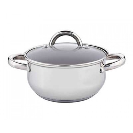 Кастрюля нержавеющая сталь  3,9л, крышка стекло, HITT Stella