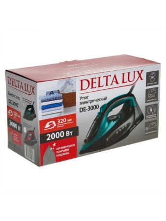Утюг 2000Вт DELTA LUX DE-3000