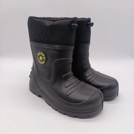 Сапоги цельнолитые мужские с утеплителем, цвет черный, размер 42