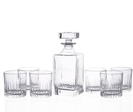 Набор для виски 7 предметов 360мл Cristalleria Italiana Timeless Style Графин750мл стаканы