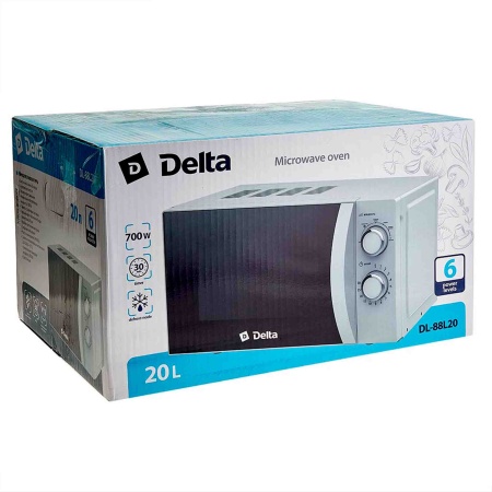 Печь микроволновая DELTA DL-88L20  белый: 700 Вт,20л