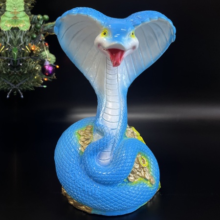 Копилка Кобра на деньгах голубая 25К4