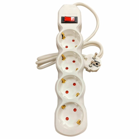 Фильтр сетевой 3м СУ10-005 16 А 5 гн с кнопкой ПВС 3х1