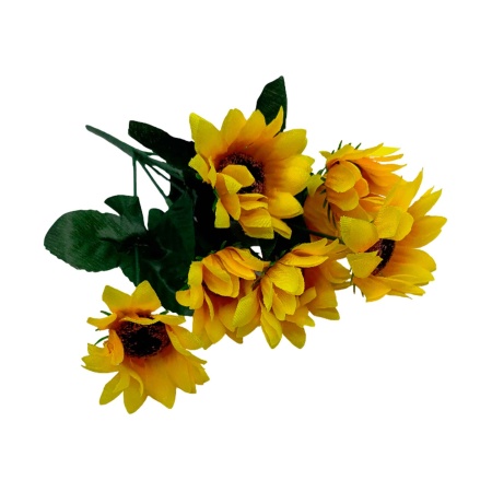 Букет цветов искусственный 30см Подсолнухи РД17631