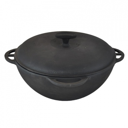 Казан  30л чугунный с крышкой (520)