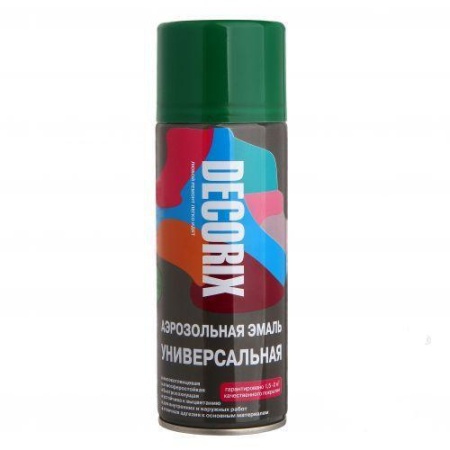 Аэрозольная эмаль универсальная DECORIX, 520, зеленый матовый №35