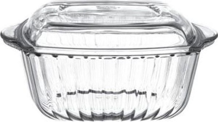 59029 Кастрюля рифл. с кр. 2л "БОРЖАМ" 232*232 д/СВЧ