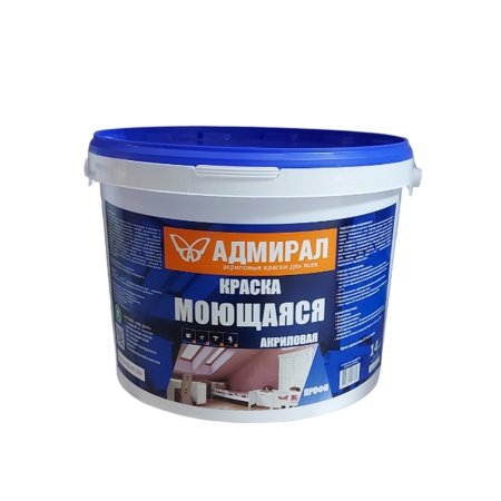 Краска водоэмульсионная 14кг Профи моющаяся Адмирал