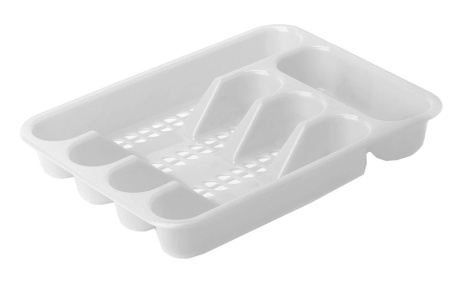 Лоток-вкладыш для столовых приборов 26,3х33.2х5см  сетчатый белый