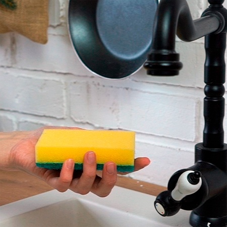 Губка бытовая ABSOLUT HOME 5шт (100х70х25) с чистящим слоем Супер