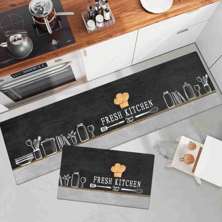 Набор ковриков универс. 2шт 50х80+50х150 FRESH KITCHEN впитывающий, ПВХ+диатомитовые волокна РД68410