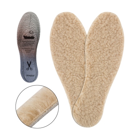 Стельки для обуви меховые с фольгой