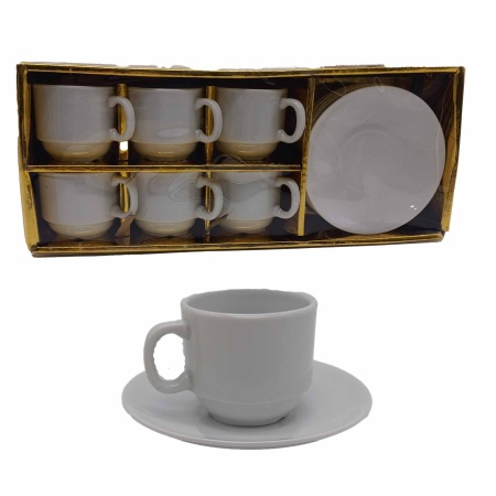 Набор кофейный 12 предметов, белый 100мл РД85523