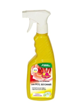 Удобрение 0,5л ЖКУ "Чудо спрей" для Роз, Бегоний и Хризантем